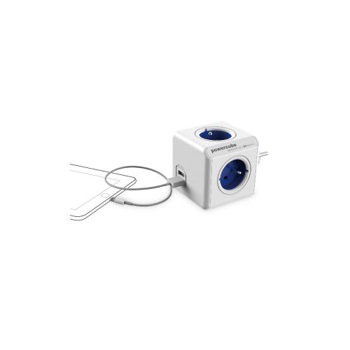 PowerCube Extended 1.5m USB, plavi - Slika 2