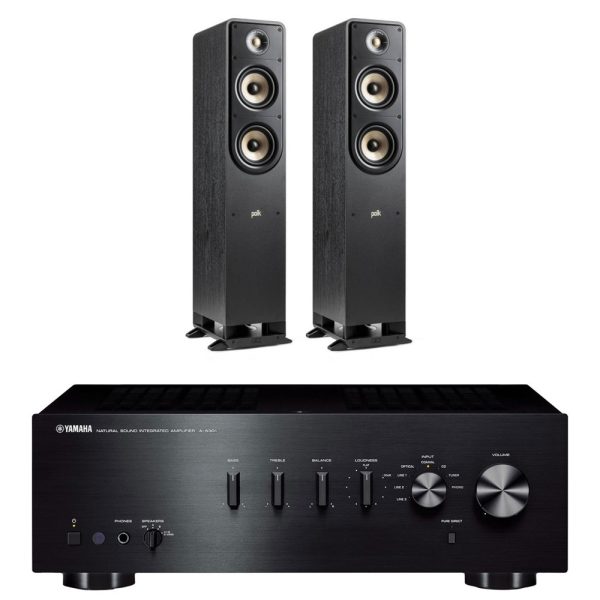 Stereo set POLK ES50 + YAMAHA A-S301, crni set