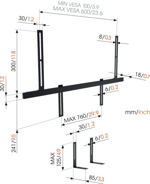 Zidni nosač za soundbar VOGELS SOUND 3550