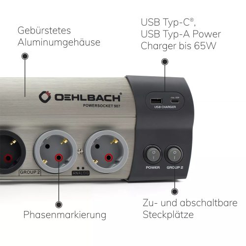 Strujna letva OEHLBACH POWERSOCKET 907 MK2