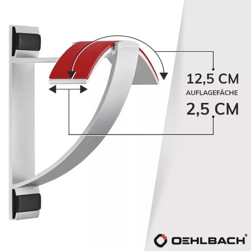 Zidni nosač za slušalice OEHLBACH ALU STYLE W1, srebrni