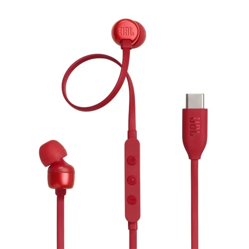 Slušalice JBL T310C, crvene