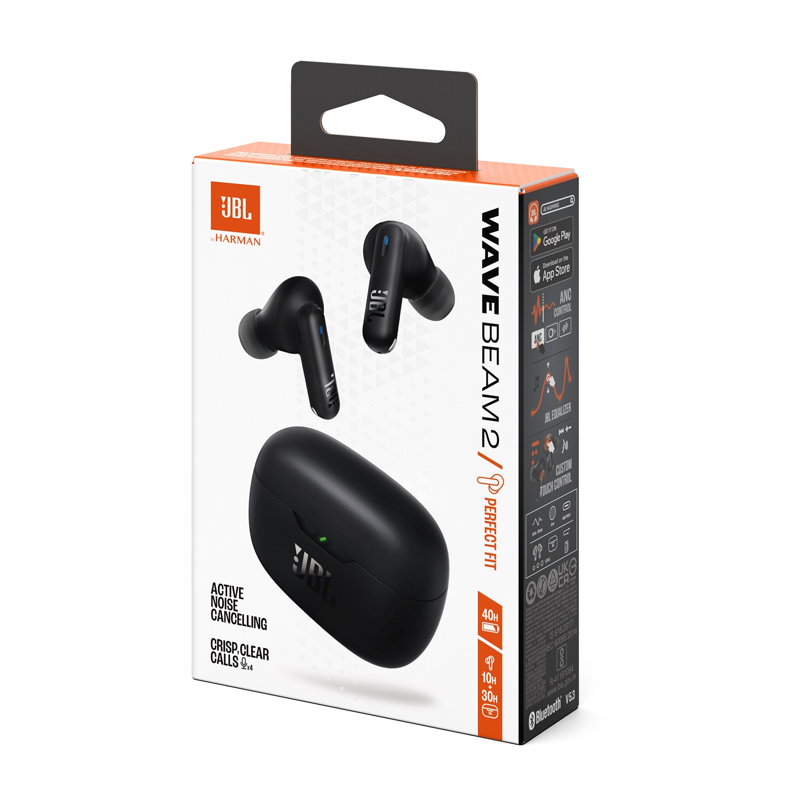 TWS slušalice JBL WAVE BEAM 2, crne