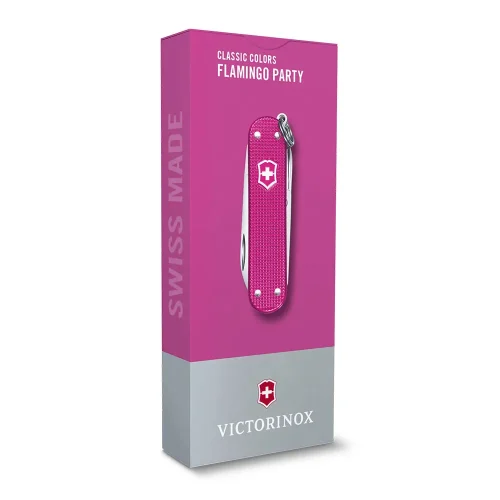 Švicarski nož VICTORINOX CLASSIC SD ALOX, Flamingo Party (Pink)
