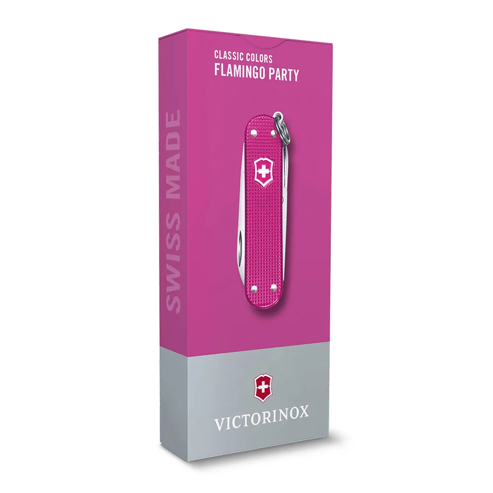 Švicarski nož VICTORINOX CLASSIC SD ALOX, Flamingo Party (Pink)