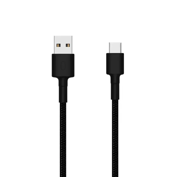 Pleteni kabel XIAOMI USB-A na USB-C (1 metar), crni