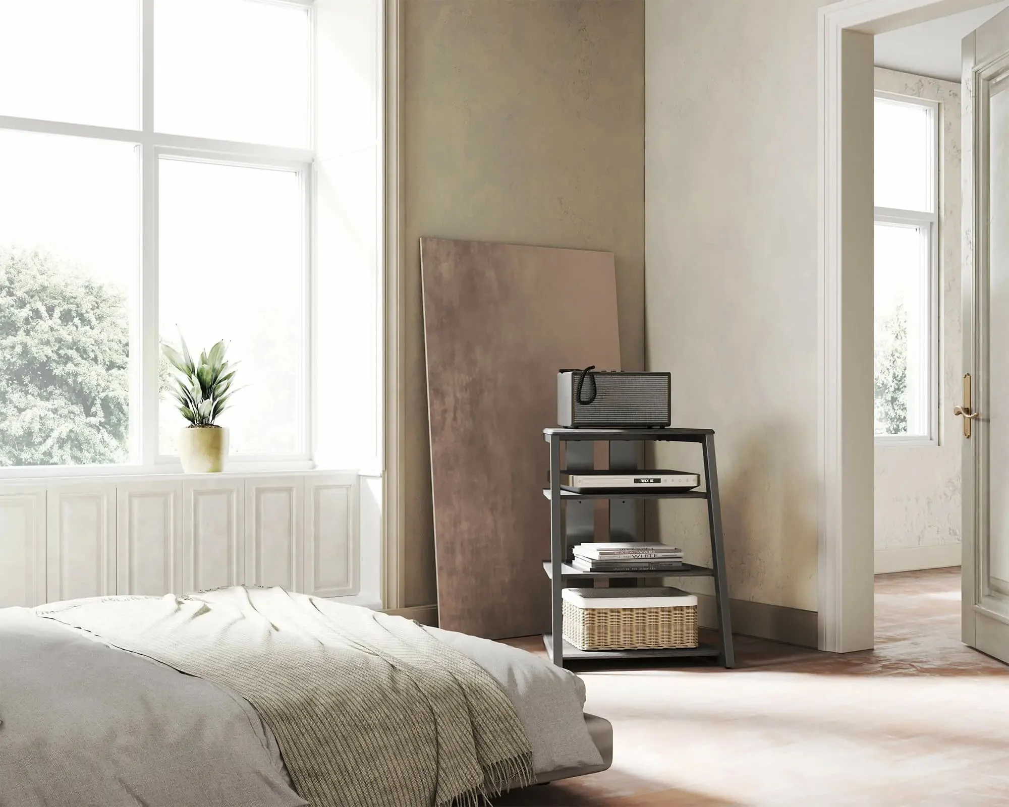 Hi-Fi polica FITUEYES Eiffel AS07, crna