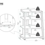 Hi-Fi polica FITUEYES Eiffel AS07, walnut