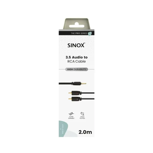 3.5mm na 2xRCA SINOX PRO SXA06002