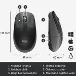 Bežični optički miš LOGITECH M190, crni