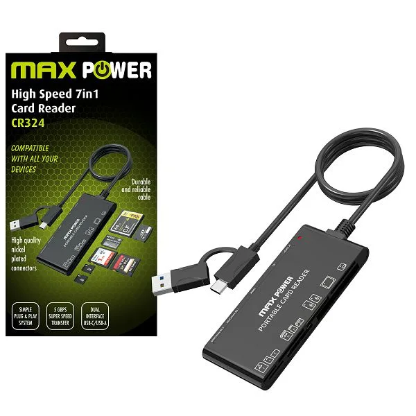 Čitač kartica MAXPOWER CR321, 7u1