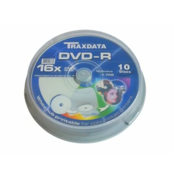 DVD-R medij TRAXDATA, 4.7gb, 16X, cake (10kom)