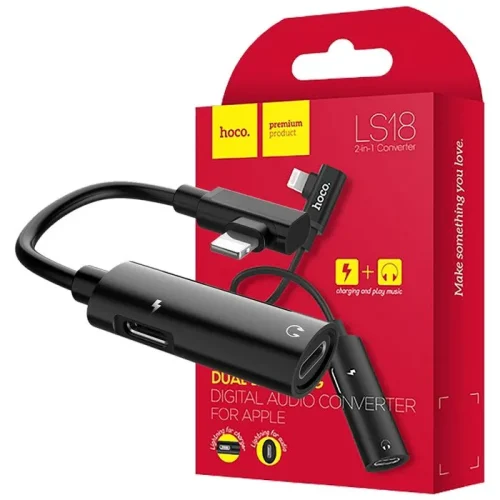 Iphone adapter HOCO LS18, 2u1