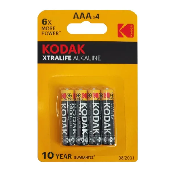 Baterije KODAK AAA, alkalne (blister 4kom)