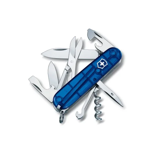 Švicarski nož VICTORINOX CLIMBER, transparent blue