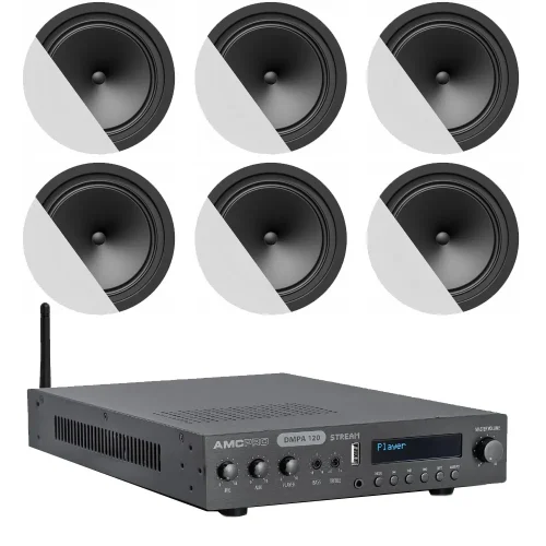 100V sistem AMC DMPA 120 + AUDAC CENA 812W