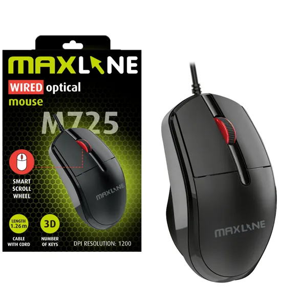 MAXLINE M725 CRNI MIŠ