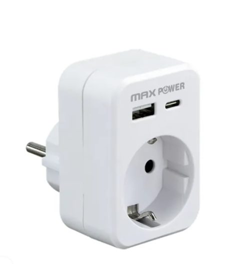 MAXPOWER UTIKAČ S USB-A i TYPE-C PUNJAČEM GZB03UC-PD 20W - Slika 2