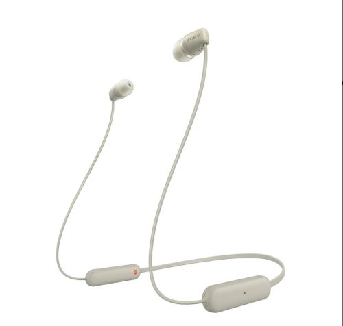 SONY WI-C1OO BEIGE IN EAR