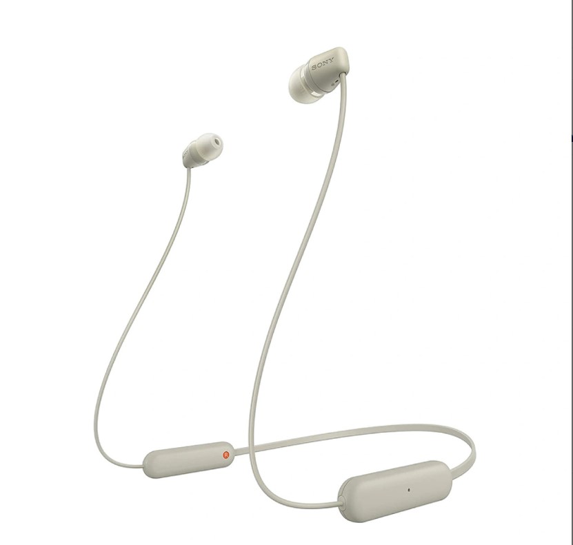 SONY WI-C1OO BEIGE IN EAR